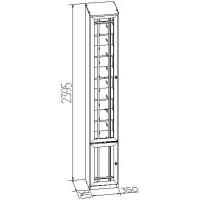 Шкаф книжный Sherlock 311 левый, орех