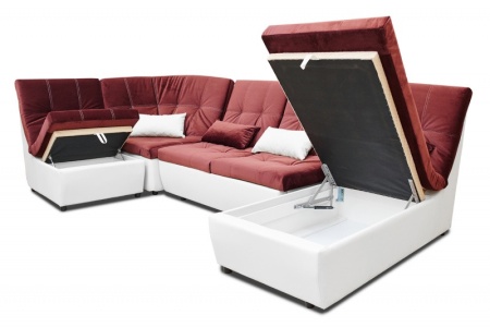 Диван Угловой Коста-Рика ППУ (Ш-3300 х Г-1800 х В-1020 мм)/Разные Цвета