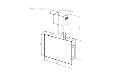 Наклонная вытяжка MILLEN MKHG 602 WH