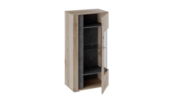 Шкаф Навесной «Брайтон» (Камень/Дуб Делано)/Ш-594 × В-1162 × Г-387 мм