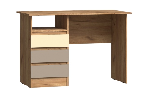 Стол письменный Челси Color слоновая кость / глиняный серый / дуб крафт